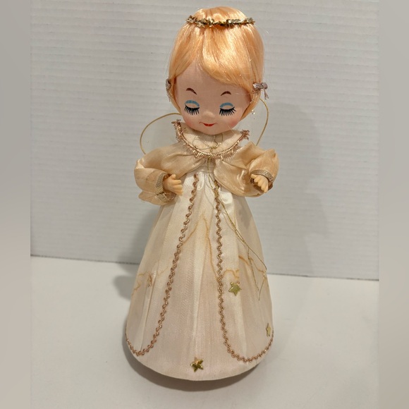 Vintage Brite Star 10” Rotating Musical Angel plays Silent Night Japan TESTED - Picture 1 of 9